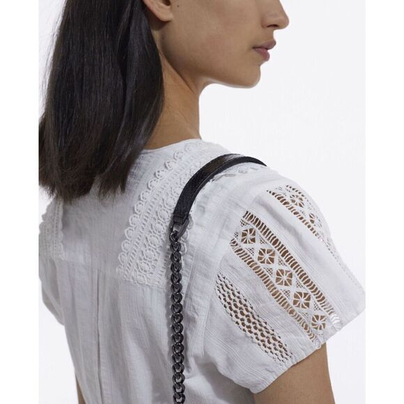 The Kooples White Ecru Embroidered Dress Women's 1 small cottagecore Boho Eyelet - Picture 4 of 7